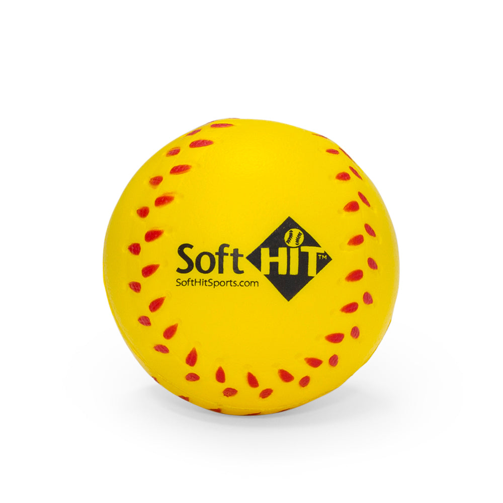 Soft Training Softball, PU Foam Yellow Baseball Ball for Practice - Durable  and